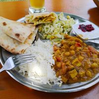 Das Tagesmenü, super lecker! Und als i-Tüpfelchen das ganze draußen im Garten in der Abendsonne. 😃💚 at Pizzaria Banderas in Bayerisch Eisenstein