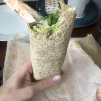  Portobello, artichoke & pesto wrap  at Hummus Brothers in Abu Dhabi