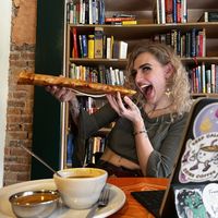 HUGE dosas !!!  at Mira's Cafe in Fairfield