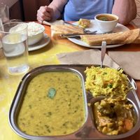 Thali plate and dosa  at Mira's Cafe in Fairfield