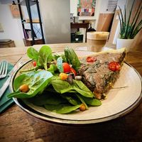 Spinach Quiche  at little green kitchen - Kunibertsviertel in Cologne