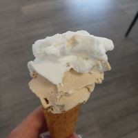 Hazelnut & lemon ice cream at Bar Gelateria Creperia il Golfo in Porto Torres