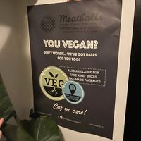 Vegan options available!  at Meatballs For The People in Stockholm