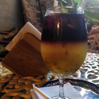 Sangria con frutas amarillas at Nieves Naturales in Tolima