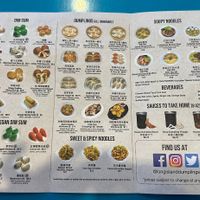 Menu and updated pricing, Oct 2025  at Long Island Dumplings in New York City