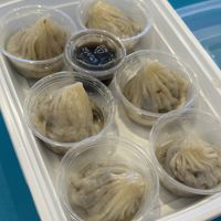Vegan truffle mushroom xiaolongbao (soup dumpling)  at Long Island Dumplings in New York City