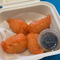 Vegan carrot dumpling (also has corn)  at Long Island Dumplings in New York City