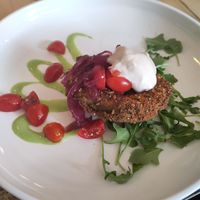 Fried avocado starter at Piperita Patty in Olbia