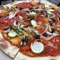 Vegan pizza 🍕   at Trattoria in Nea Makri