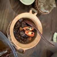 Braised mushrooms   at Be An Vegetarian Café in Ho Chi Minh City