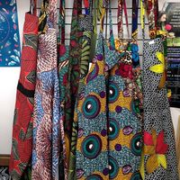 Selection of aprons for sale (May 2025) at Angola Art Café - Caffi Celf Angola in Aberystwyth