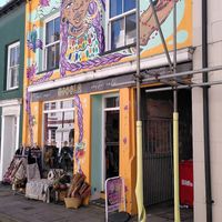 Outside the café (May 2025) at Angola Art Café - Caffi Celf Angola in Aberystwyth