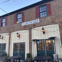 Historic building   at Bike Stop Cafe in St Charles
