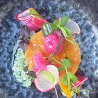 Groententartaar met rodeui gelei at Restaurant Te Koop in Tilburg in Tilburg