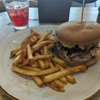 Vegan burger with beyond patty, vegan cheese, and vegan mayo at Wondertree in Auckland
