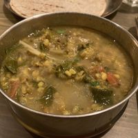 Green Dahl with rhubarb   at Mowgli  in Beverley