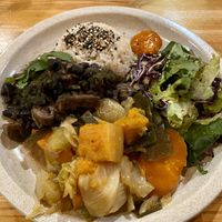 Today’s main-course. Black beans with vegetables   at Princesa do Castelo in Lisbon