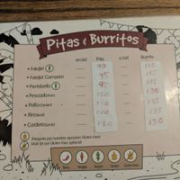 Vegan label at Falafel and Friends in Sayulita