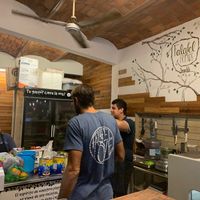 The staff at work  at Falafel and Friends in Sayulita