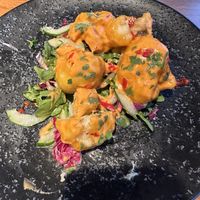   Bang bang cauliflower starter  at Fairfield House Hotel in Ayr