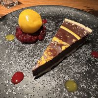 Chocolate orange tart  at Fairfield House Hotel in Ayr