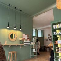 Inside the cafe  at Selva Coffee in Sevilla