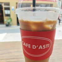 Iced oat latte with nazelnut at Cafe D'asti seoul in Seoul