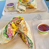 Breakfast Burrito at The Plot Express in Carlsbad