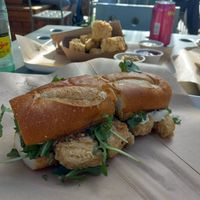 Chickėn caprese sando at The Plot Express in Carlsbad