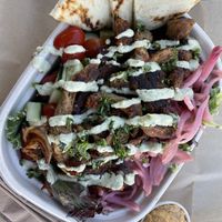 Chicken shwarma bowl  at The Plot Express in Carlsbad