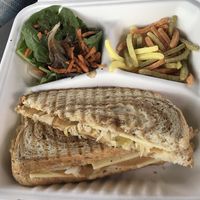 Vegan Reuben sandwich with side salad  at Whole Life Natural Market in Machias