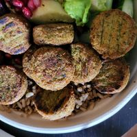 Extra falafel at Dean & David - KeKe Deli  in Vienna