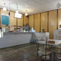 No table service - just choose from the set menu at the servery.  Desert counter to the left, not shown. at Ayurveda Cafe in Kyiv