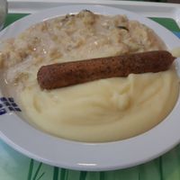 Planted Bratwurst mit Kartoffelbrei und Wirsing at Mensa Ernst-Abbe-Platz in Jena