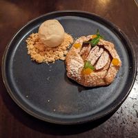 apple gallete with vanilla cashew sorbet at Bar Margot in Atlanta