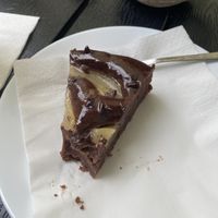 Chocolate banana cake  at Therápia Kávézó és Pékség in Gyor