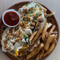 Veggie tacos with jackfruit. Delicious  at Senor Veggie in San Antonio