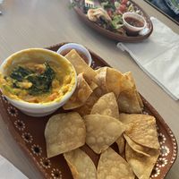 Empanadas and queso and spinach   at Senor Veggie in San Antonio