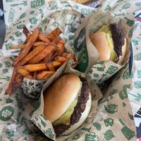 Bastard burger and sweet potato fries  at Bastard Burgers - Hötorget in Stockholm