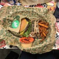 texas dorito, sweet potato fries, chipotle dip  at Bastard Burgers - Hötorget in Stockholm