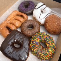 box of vegan donuts   at The Donuttery in Huntington Beach