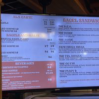 menu  at Tali's Bagels & Schmear in Honolulu