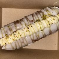 Pistachio, Cream, Iced Bun.   at BEK in Southampton