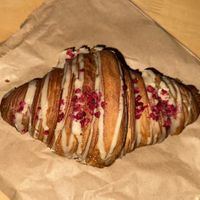 Raspberry N White Chocolate Croissant (Raspberry Custard Filling)  at BEK in Southampton