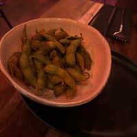 Edamame with shichimi (Japanese spicemix)  at Asia Connection Porto in Porto