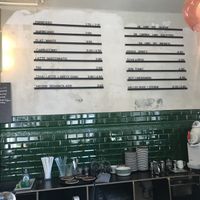 Drinks menu  at Café Pfusch in Leipzig