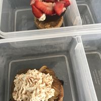 Strawberry caramel trifle and apple caramel trifle  at Café Pfusch in Leipzig