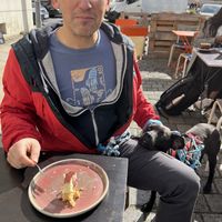 Delicious cake outside   at Café Pfusch in Leipzig