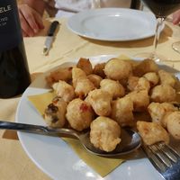 Polpettine di pastella, pomodoro e capperi at La Vecchia Osteria da Totu in Lecce