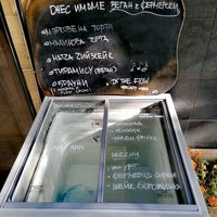 Some vegan options at In the flow space for specialty coffee in Sofia